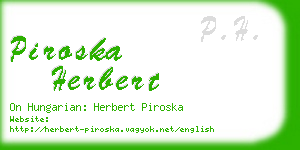 piroska herbert business card